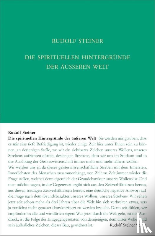 Steiner, Rudolf - Die spirituellen Hintergründe der äußeren Welt. Der Sturz der Geister der Finsternis