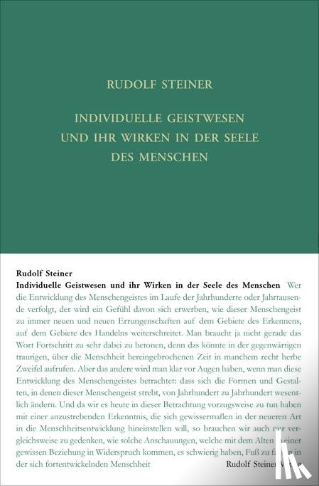 Steiner, Rudolf - Individuelle Geistwesen und ihr Wirken in der Seele des Menschen