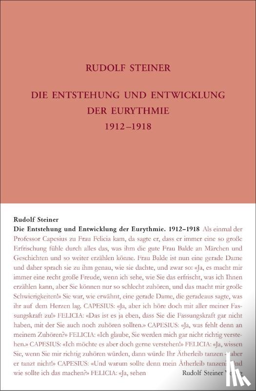 Steiner, Rudolf - Die Entstehung und Entwicklung der Eurythmie 1912-1918