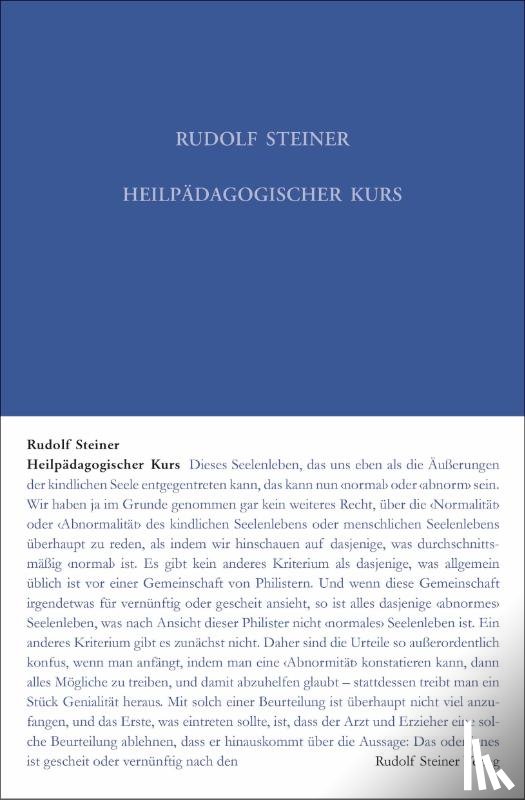 Steiner, Rudolf - Heilpädagogischer Kurs