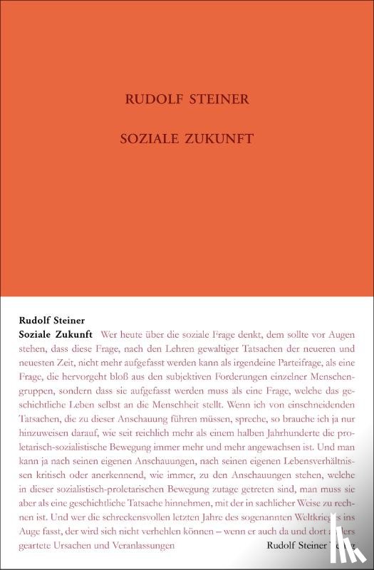 Steiner, Rudolf - Soziale Zukunft