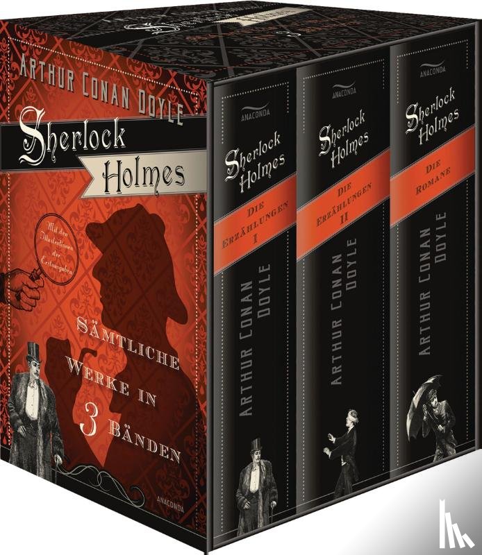 Doyle, Arthur Conan - Sherlock Holmes - Sämtliche Werke in 3 Bänden (Die Erzählungen I, Die Erzählungen II, Die Romane) (3 Bände im Schuber)