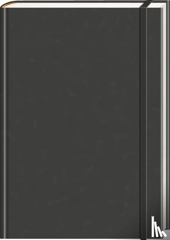  - Anaconda Notizbuch/Notebook/Blank Book, punktiert, textiles Gummiband, schwarz, Hardcover (A5), 120g/m² Papier