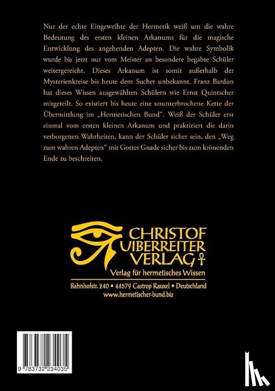 Hohenstatten, Johannes H Von - Das 1. kleine Arkanum