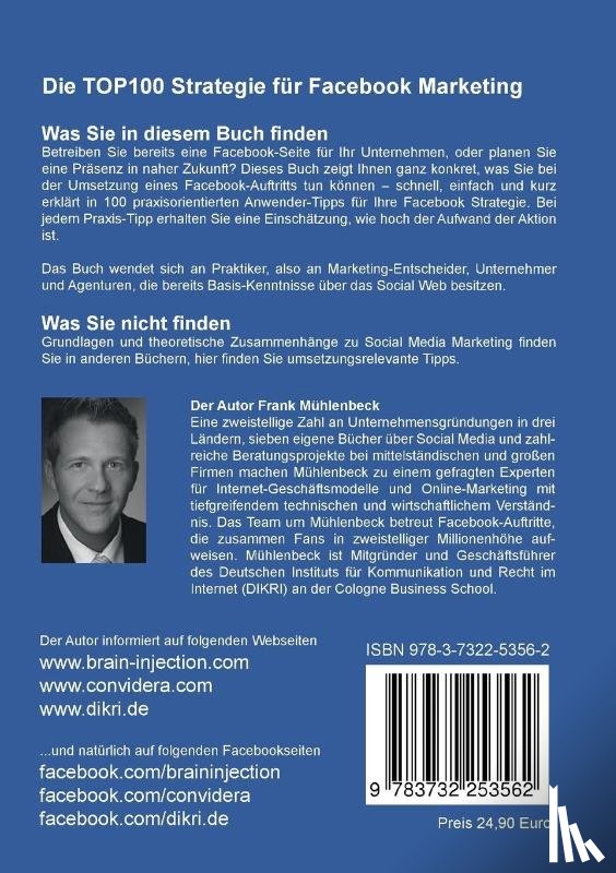 Muhlenbeck, Frank - Die TOP100 Strategie fur Facebook Marketing