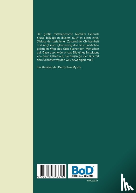 Seuse, Heinrich - Das Buchlein von den neun Felsen - Ein mystisches Seelenbild der Christenheit