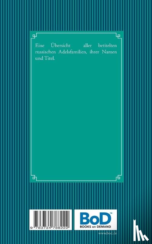 Westphal, Thomas - Handbuch des russischen Adels