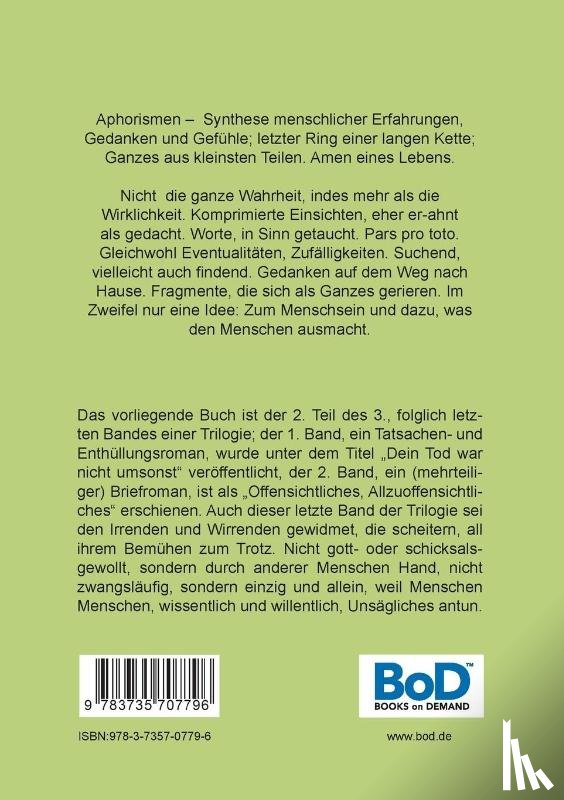 Huthmacher, Richard a - Mein Sudelbuch, Teil 2