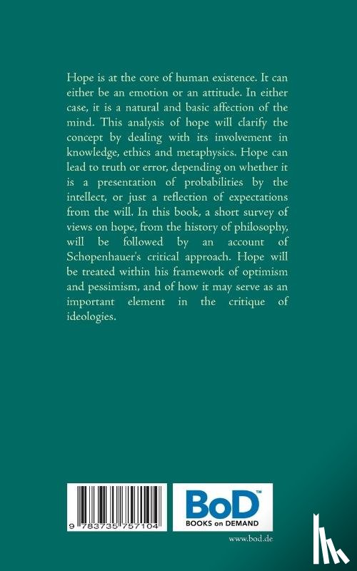 Schulz, Ortrun - Schopenhauer's Critique of Hope