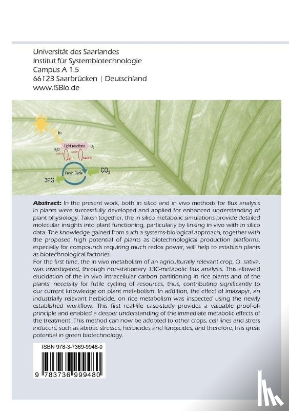 Starck, Veronique - Whole plant in vivo and in silico metabolic flux analysis