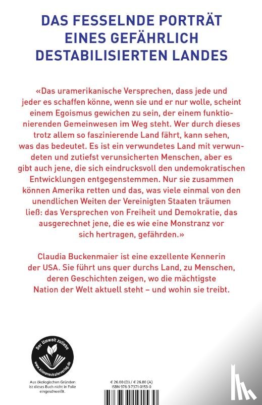 Buckenmaier, Claudia - Wer rettet Amerika?