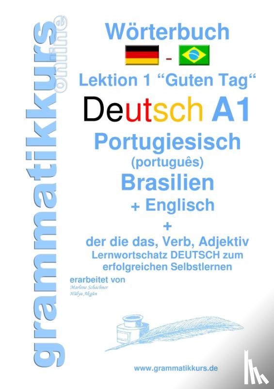 Schachner, Marlene, Akom, Edouard - Woerterbuch Deutsch - Portugiesisch (Brasilien) - Englisch Niveau A1