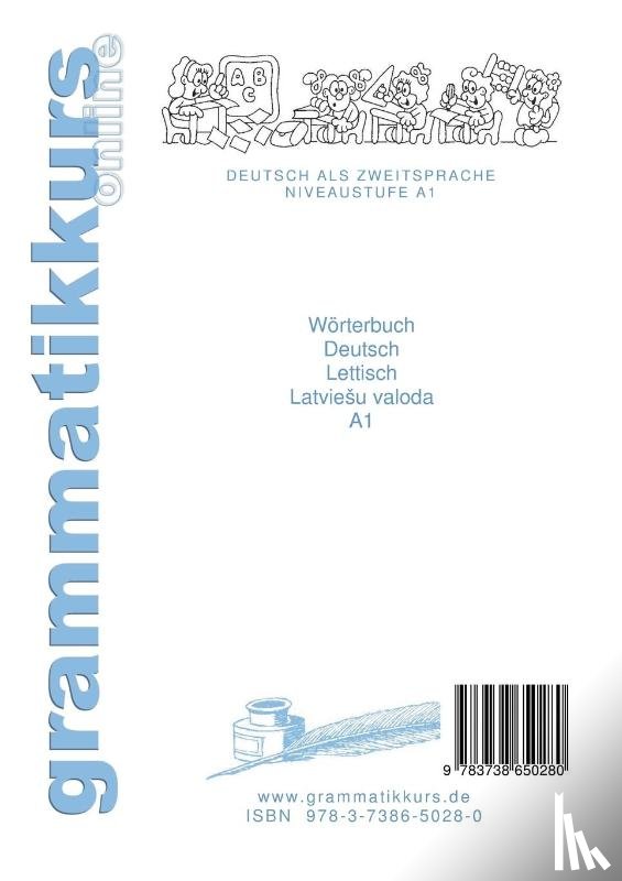 Schachner, Marlene, Akom, Edouard - Woerterbuch Deutsch - Lettisch - Englisch Niveau A1