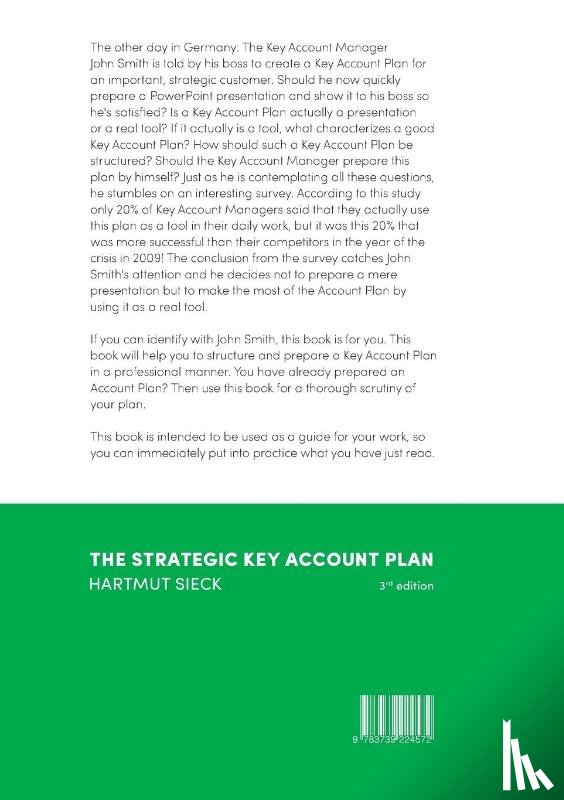 Sieck, Hartmut - The Strategic Key Account Plan