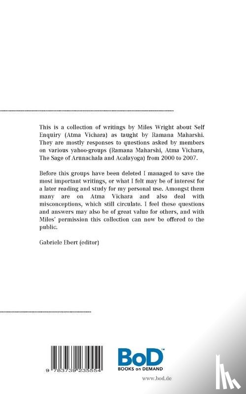 Wright, Miles - Talks on Self Enquiry