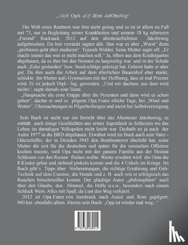 Klosa, Franz Joachim - Der Opa auf dem Jakobsweg
