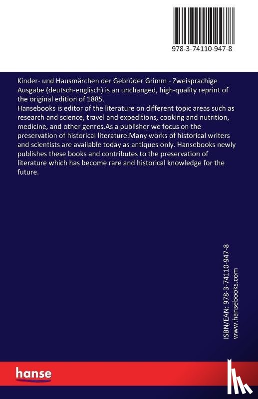 Van Der Smissen, William Henry - Kinder- und Hausmarchen der Gebruder Grimm