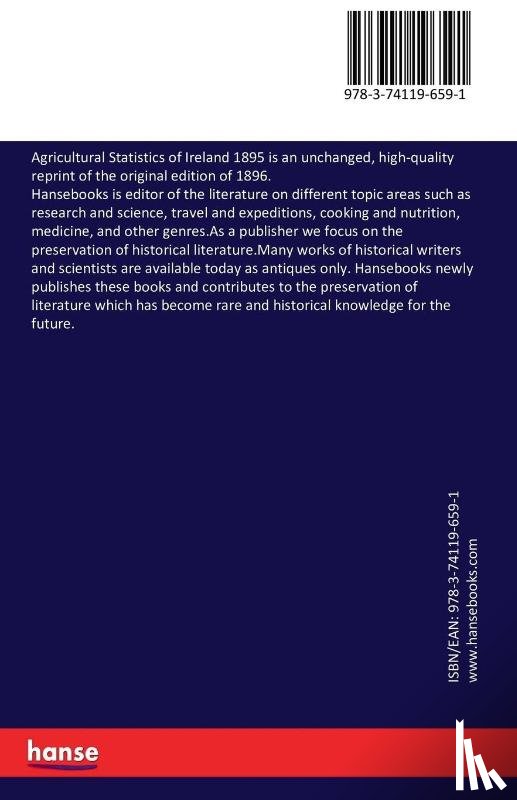 Anonymus - Agricultural Statistics of Ireland 1895