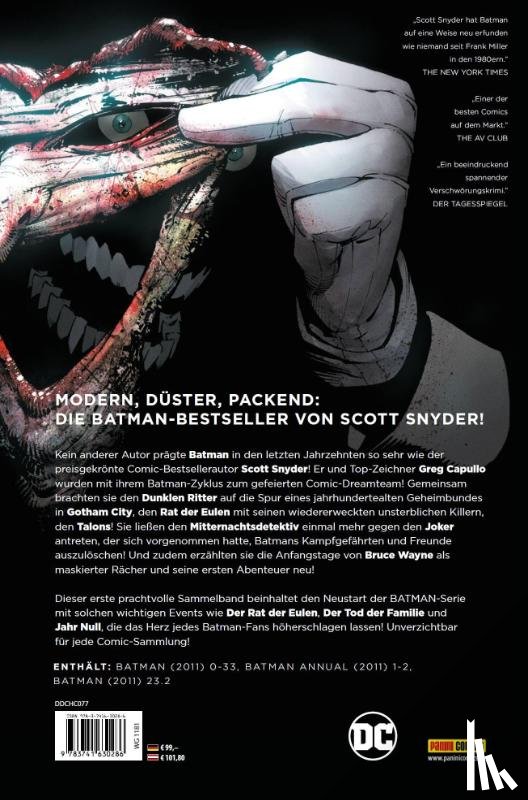Snyder, Scott, Capullo, Greg, Glapion, Jonathan, Miki, Danny - Batman von Scott Snyder und Greg Capullo (Deluxe Edition)