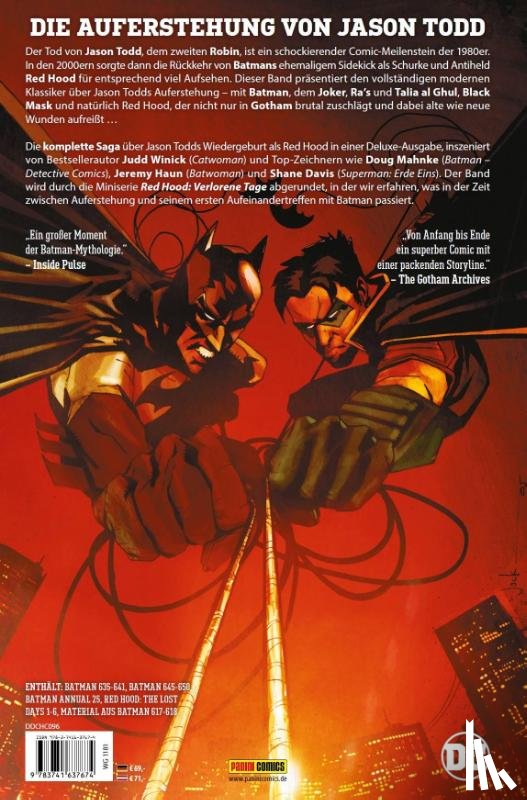 Winick, Judd, Battle, Eric, Raimondi, Pablo, Lee, Jim - Batman - Das Geheimnis von Red Hood (Deluxe Edition/Under the Red Hood)