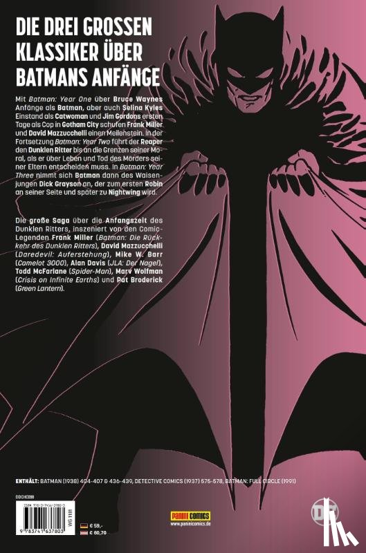 Barr, Mike W., Mcfarlane, Todd, Miller, Frank, Mazzucchelli, David - Batman: Die ersten Jahre (Deluxe Edition)