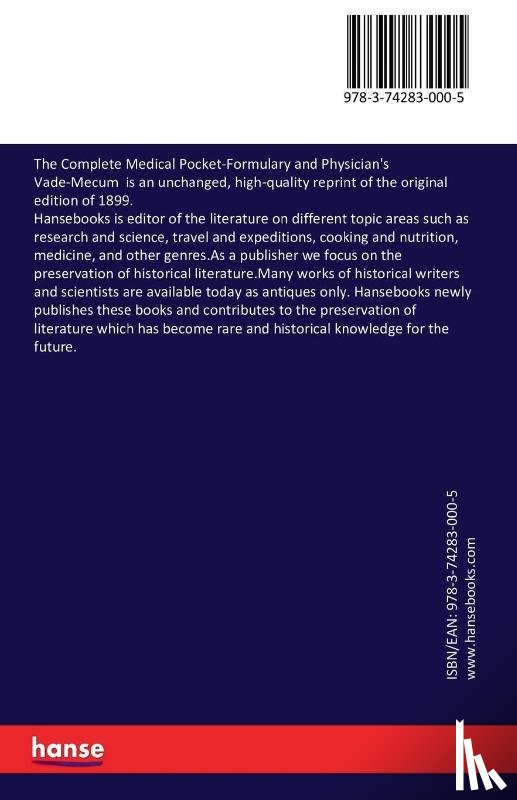 Wilson, James Cornelius, Tucker, Henry - The Complete Medical Pocket-Formulary and Physician's Vade-Mecum