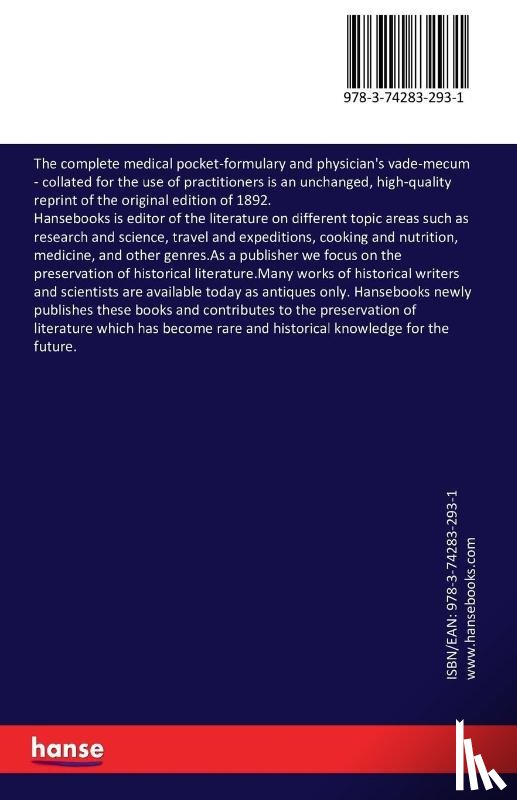 Wilson, J C - The complete medical pocket-formulary and physician's vade-mecum