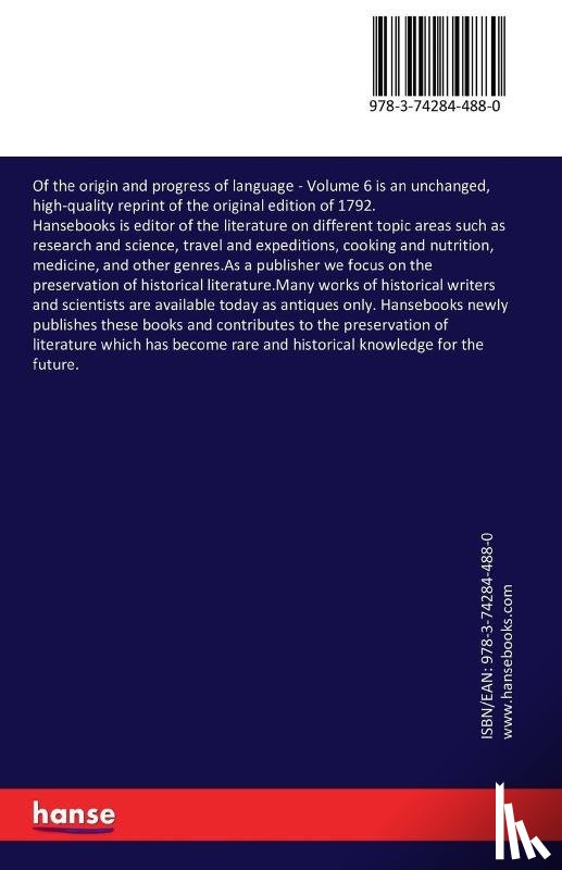 Cadell, Thomas - Of the origin and progress of language