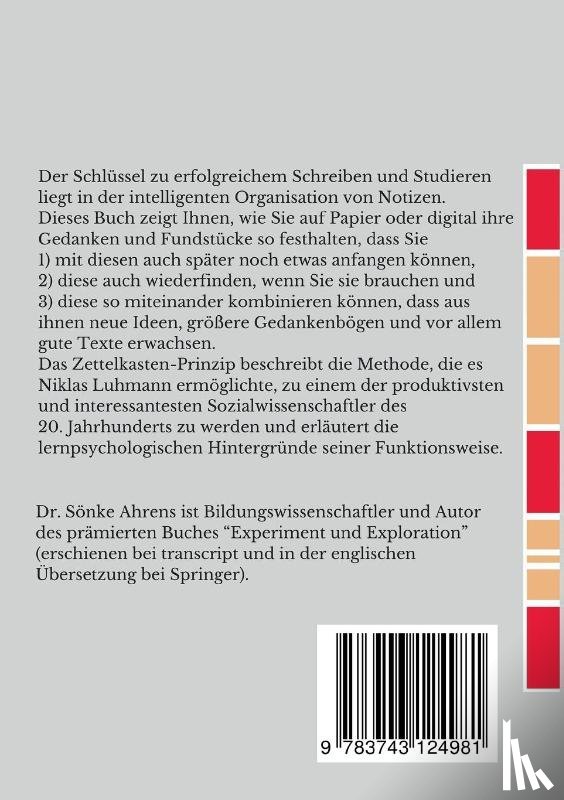 Ahrens, Soenke - Das Zettelkasten-Prinzip