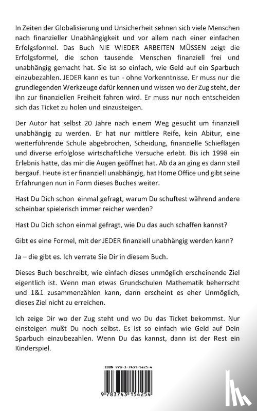 Eggl, Stefan - Nie wieder Arbeiten mussen