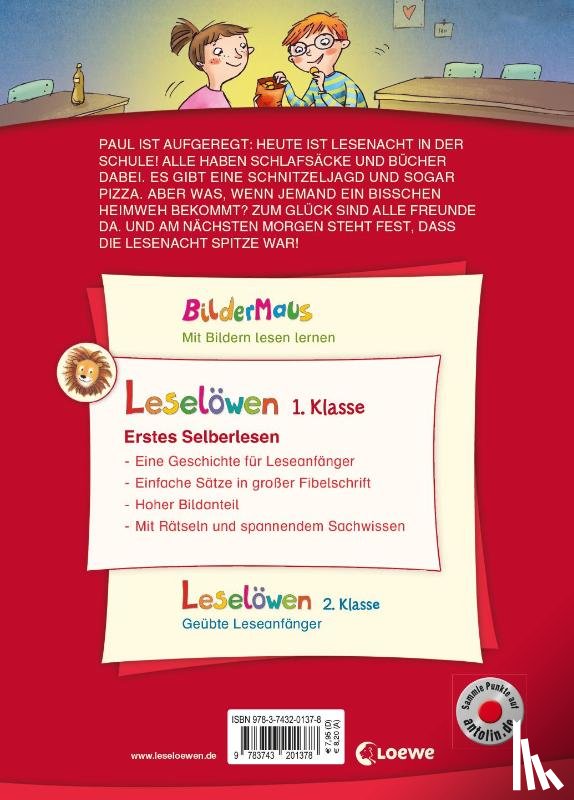 Taube, Anna - Leselöwen 1. Klasse - Lesenacht im Klassenzimmer