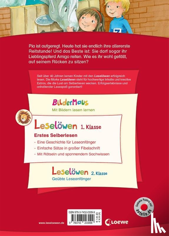 Benn, Amelie - Leselöwen 1. Klasse - Die beste erste Reitstunde