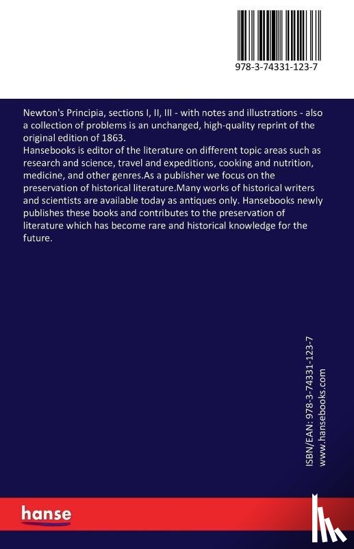 Newton, Sir Isaac, Frost, Percival - Newton's Principia, sections I, II, III