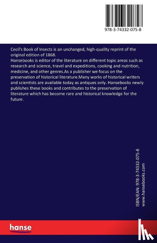 Peabody, Selim Hobart - Cecil's Book of Insects