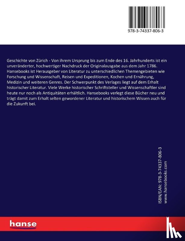Meister, Leonhard - Geschichte von Zürich