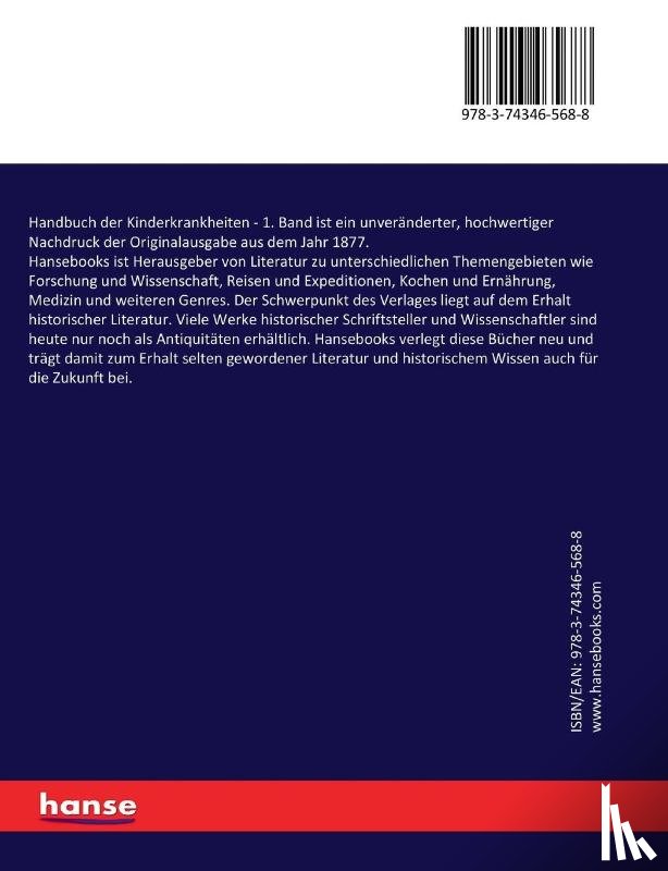 Carl Christian Jacob Gerhardt, Gerhardt - Handbuch der Kinderkrankheiten