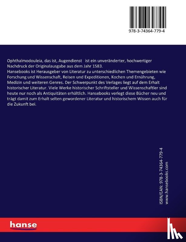 Bartisch, George - Ophthalmodouleia, das ist, Augendienst