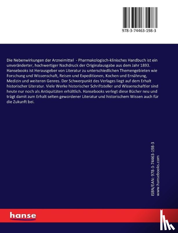 Lewin, Louis - Die Nebenwirkungen der Arzneimittel