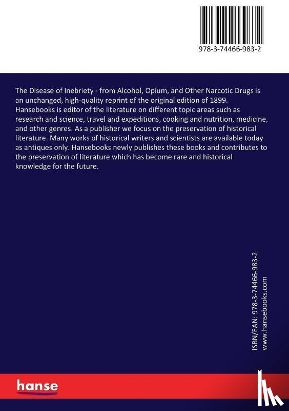 Crothers, T D (Thomas Davison) - The Disease of Inebriety