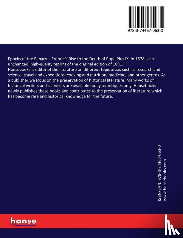 Pennington, Arthur Robert - Epochs of the Papacy