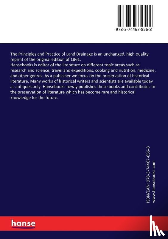 Klippart, John H (John Hancock) - The Principles and Practice of Land Drainage