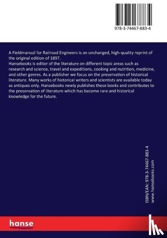 Nagle, James C - A Fieldmanual for Railroad Engineers