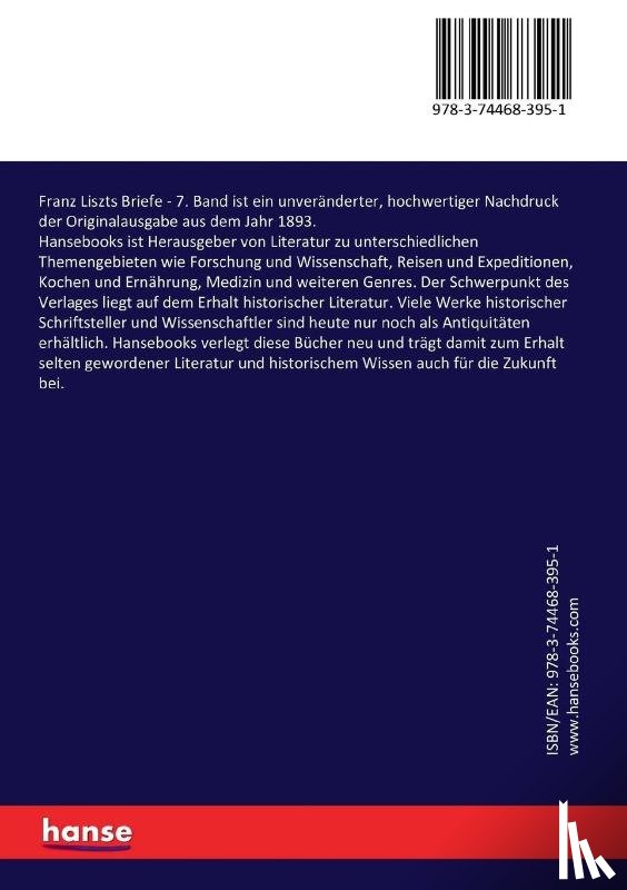 Liszt, Franz - Franz Liszts Briefe