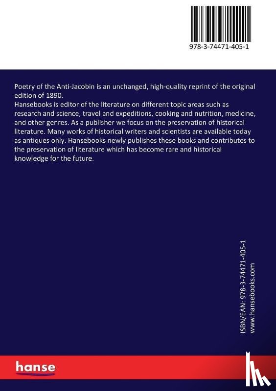 Canning, George, Edmonds, Charles - Poetry of the Anti-Jacobin