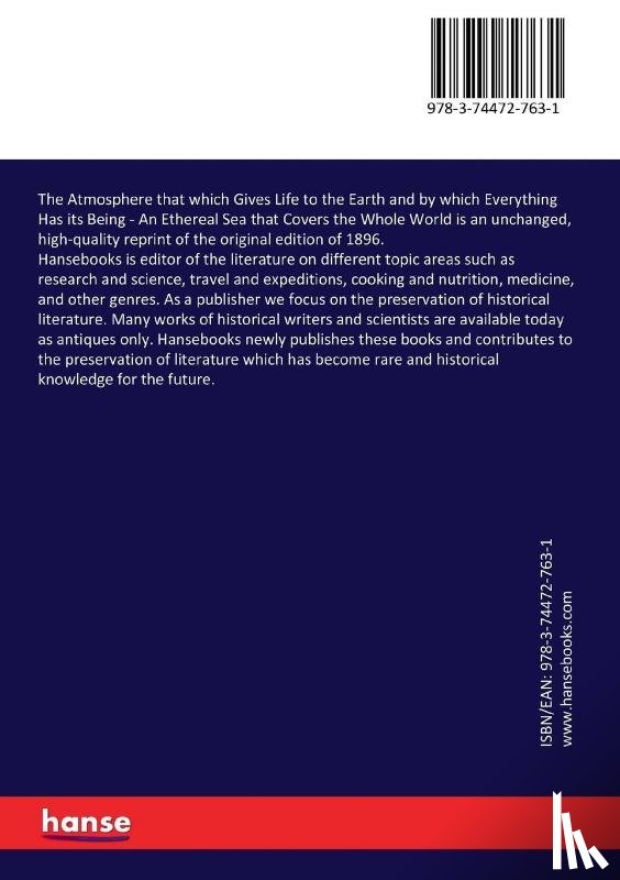 Flammarion, Camille, Glaisher, James - The Atmosphere that which Gives Life to the Earth and by which Everything Has its Being