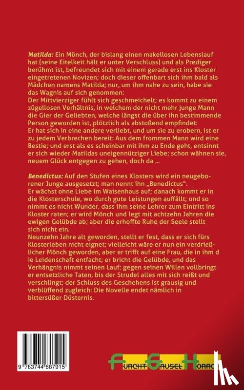 Scultetus, M G - Matilda - Das Weib des Satans & Bruder Benedictus und das Madchen
