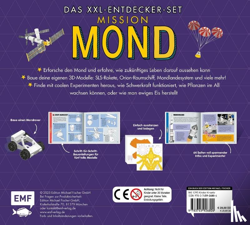 Hubbard, Ben - Das XXL-Entdecker-Set - Mission Mond: 5 Modelle zum Selberbauen, Sachbuch, Experimente und Rakete