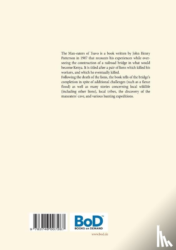 Patterson, J H - The Man-Eaters of Tsavo
