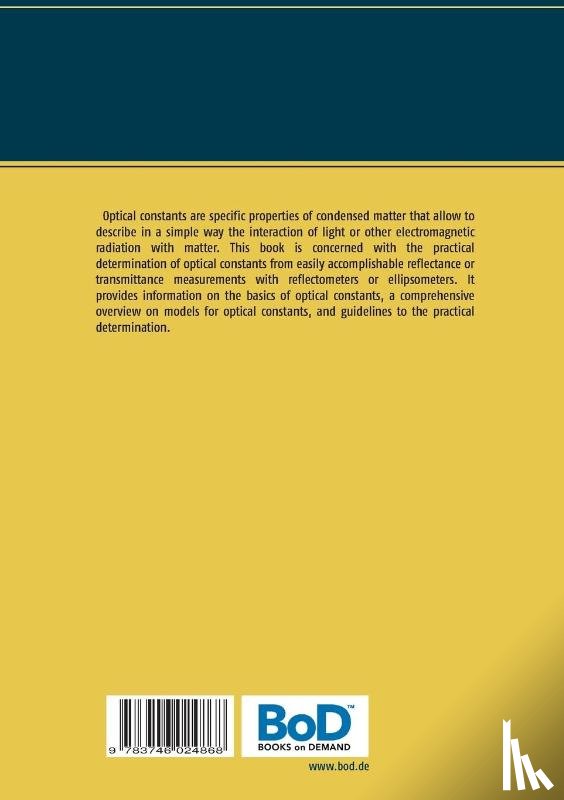Quinten, Michael (FRT GmbH - Practical Determination of Optical Constants from Spectral Measurements