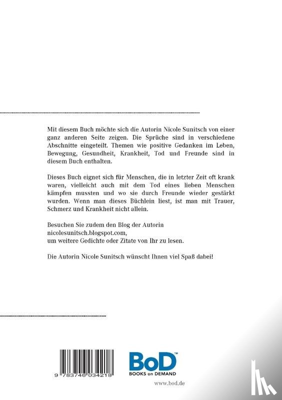 Sunitsch, Nicole - Spruche uber das Leben